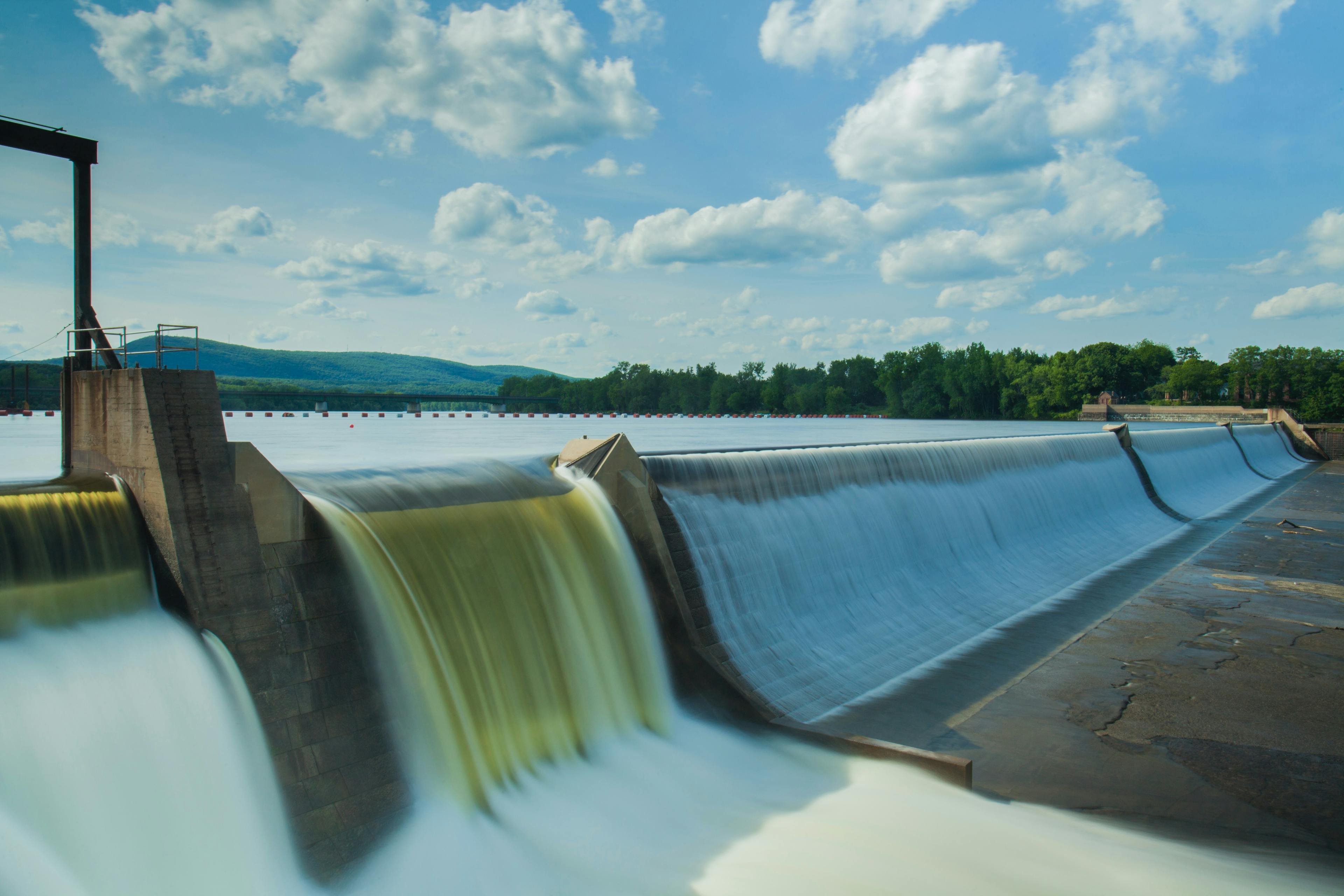American hydropower waterfall
